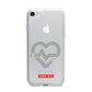 Runway Love Heart iPhone 7 Bumper Case on Silver iPhone