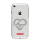 Runway Love Heart iPhone 8 Bumper Case on Silver iPhone