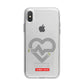 Runway Love Heart iPhone X Bumper Case on Silver iPhone Alternative Image 1