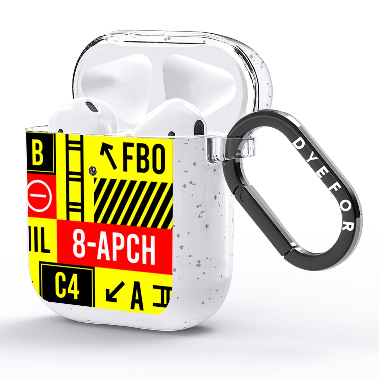 Runway Signs AirPods Glitter Case Side Image