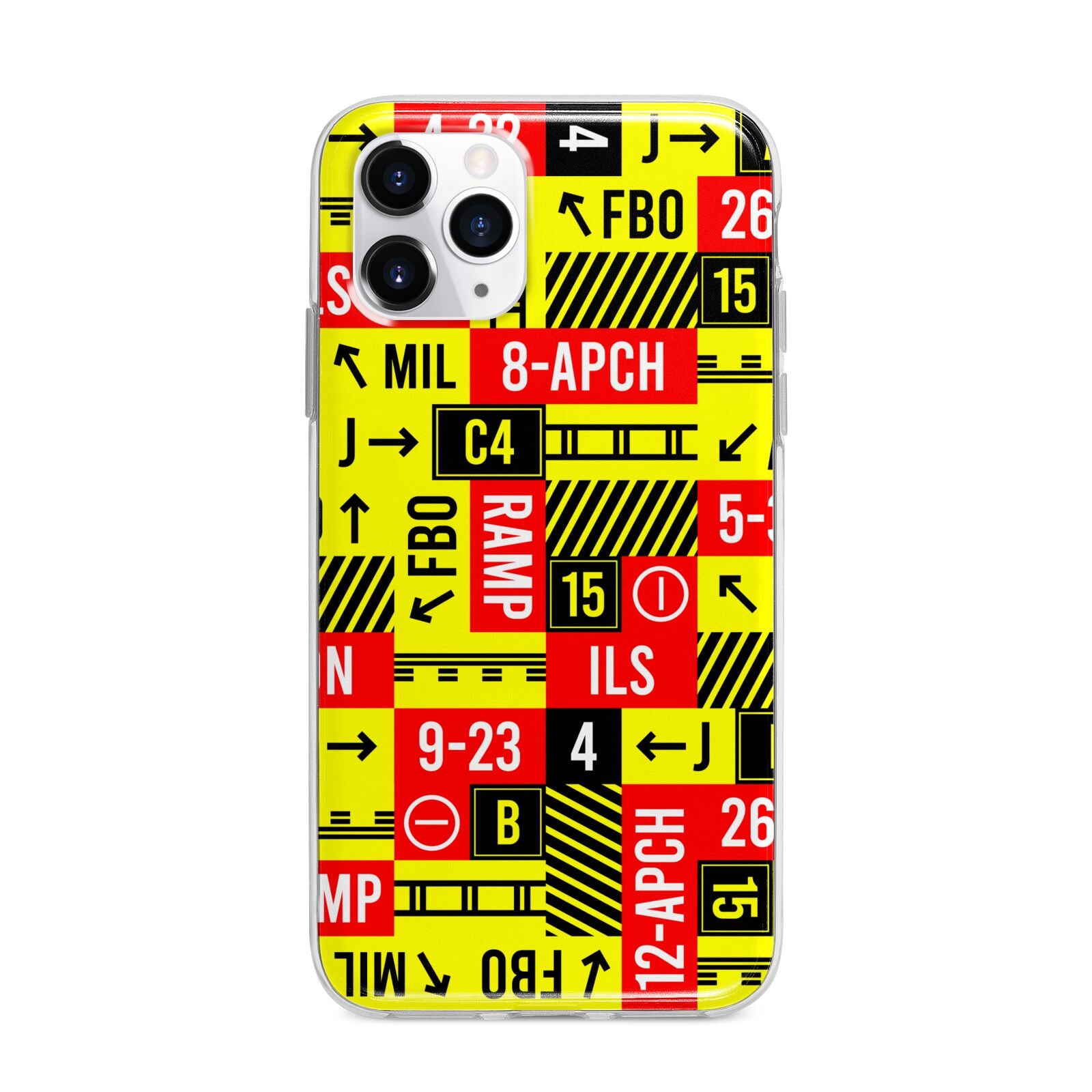 Runway Signs Apple iPhone 11 Pro Max in Silver with Bumper Case