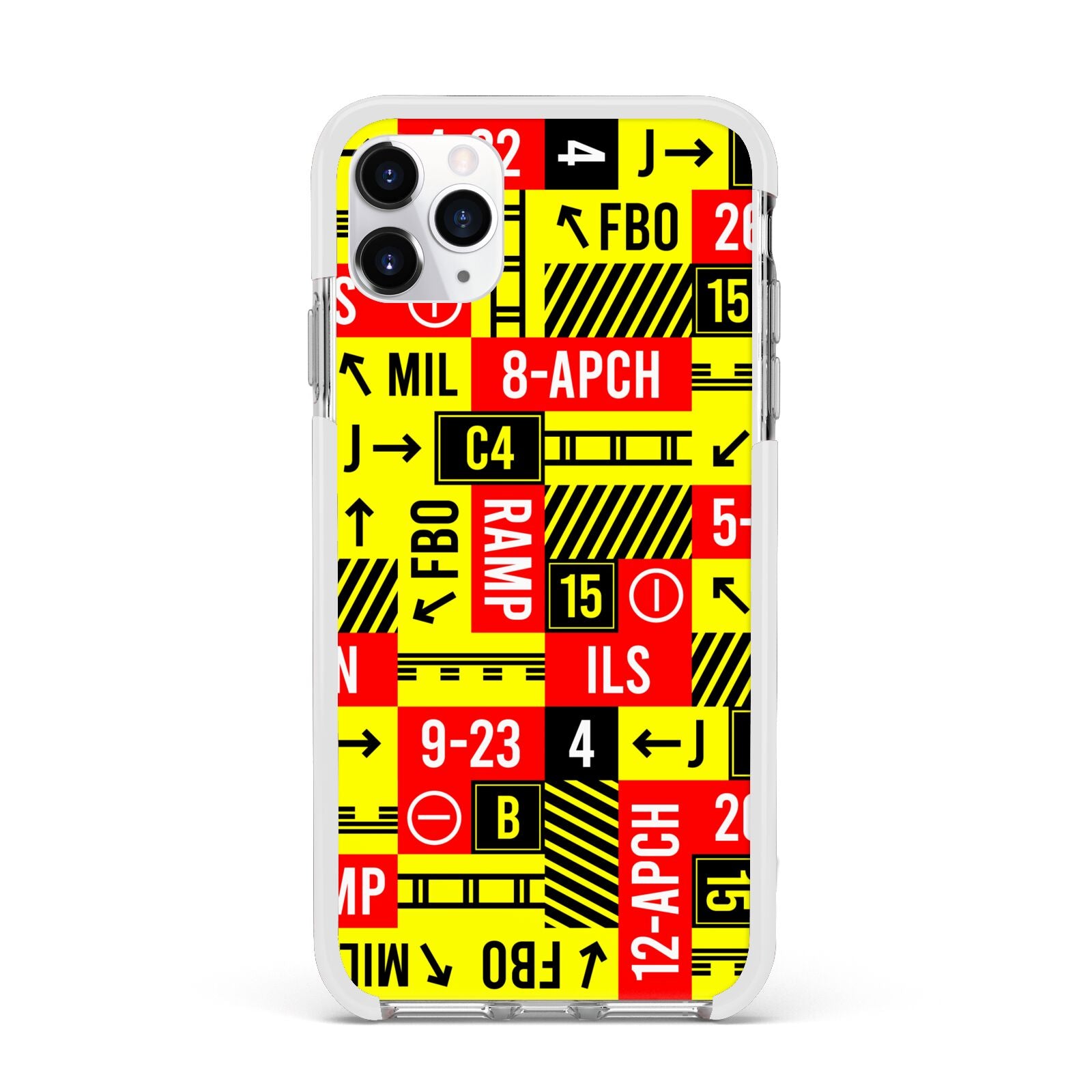 Runway Signs Apple iPhone 11 Pro Max in Silver with White Impact Case