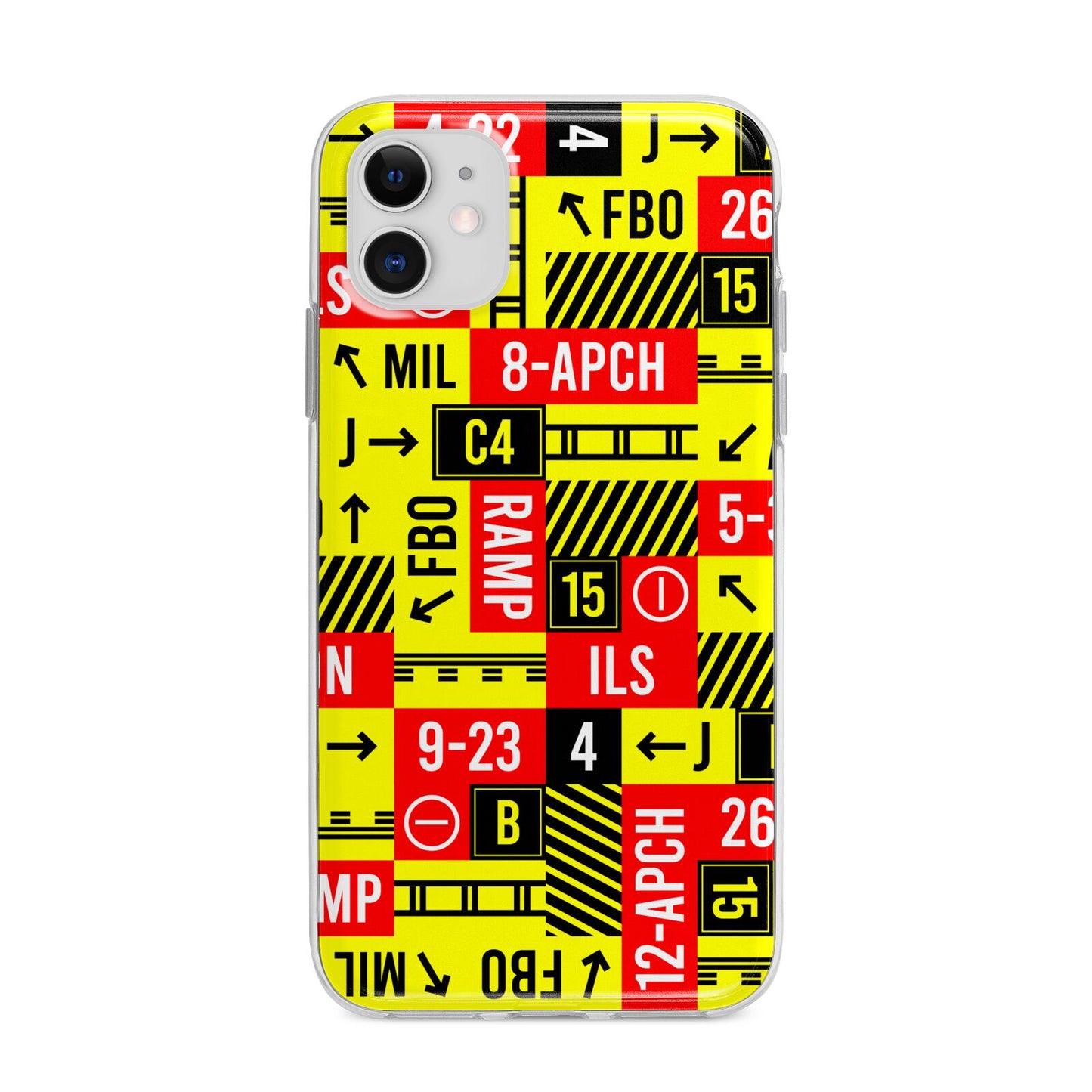 Runway Signs Apple iPhone 11 in White with Bumper Case