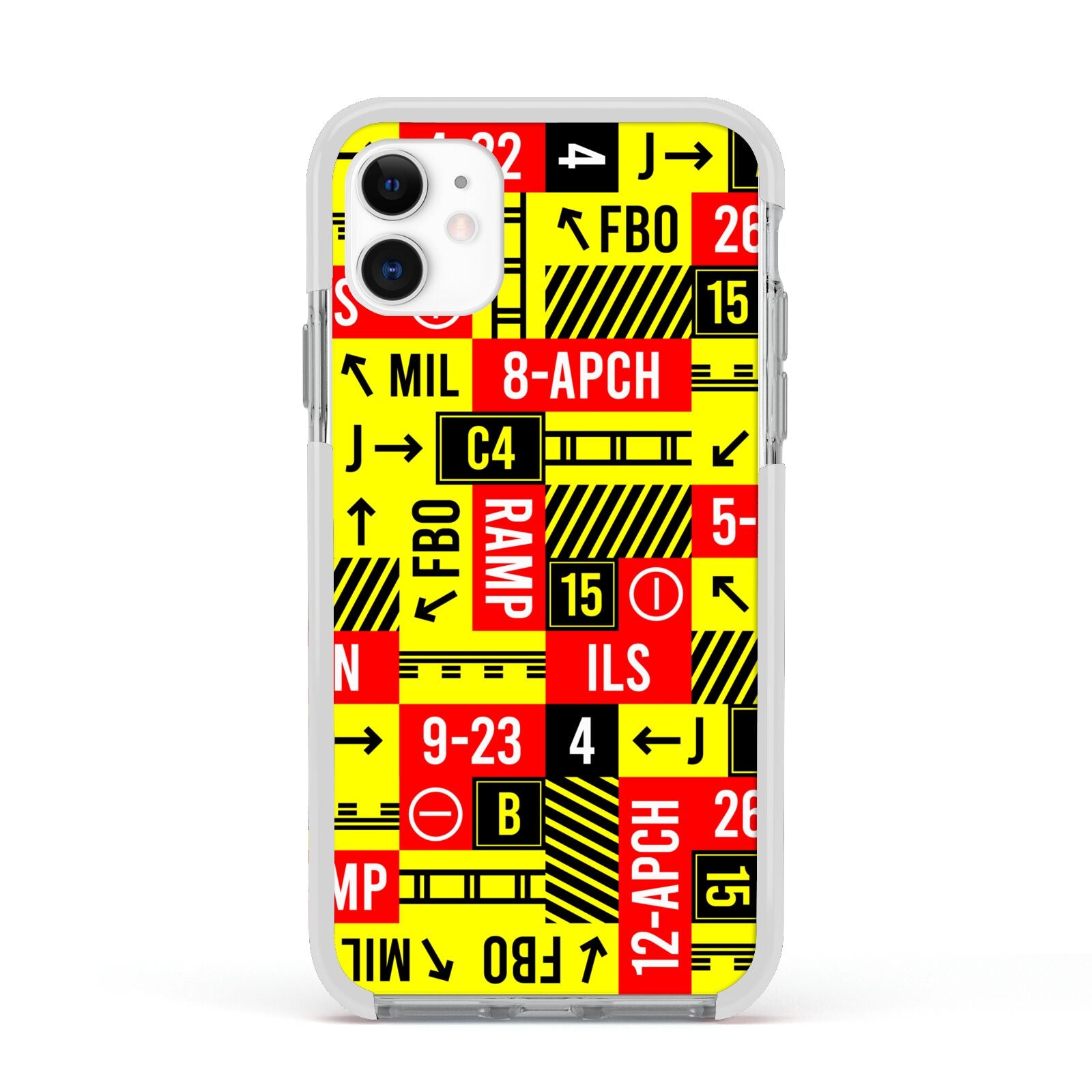 Runway Signs Apple iPhone 11 in White with White Impact Case