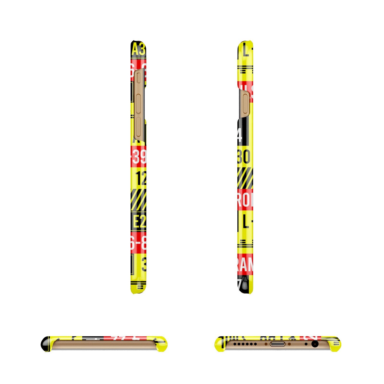 Runway Signs Apple iPhone 6 3D Wrap Snap Case Angled Images