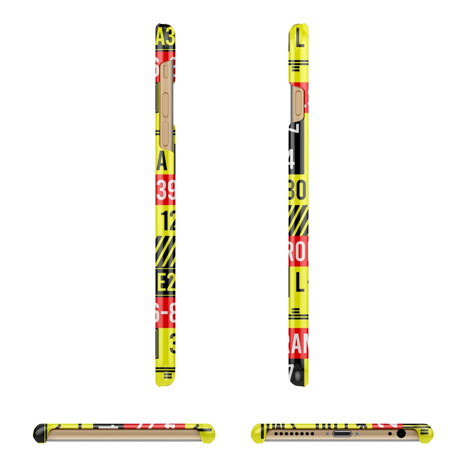 Runway Signs Apple iPhone 6 Plus 3D Wrap Snap Case Angled Images