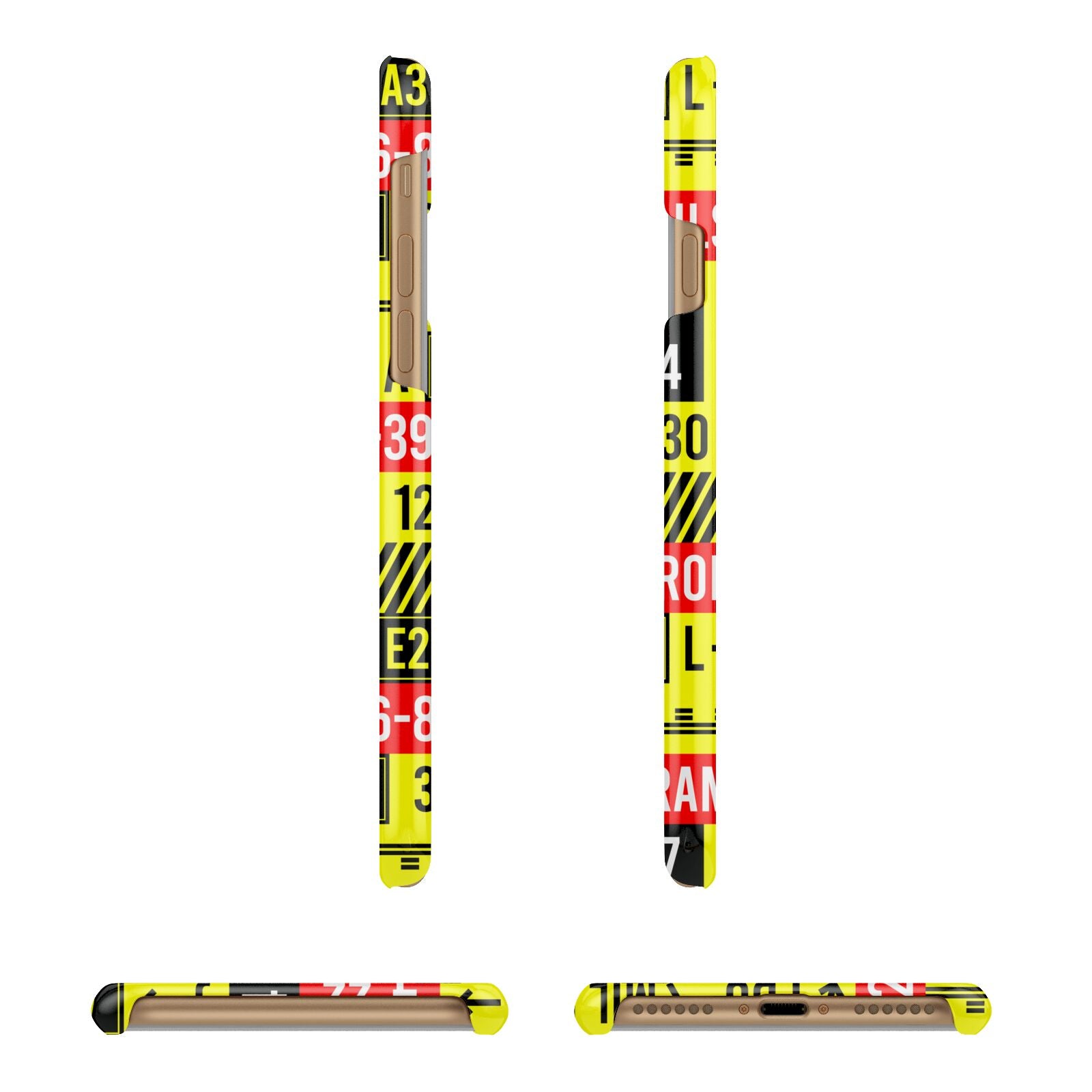 Runway Signs Apple iPhone 7 8 3D Wrap Snap Case Angled Images