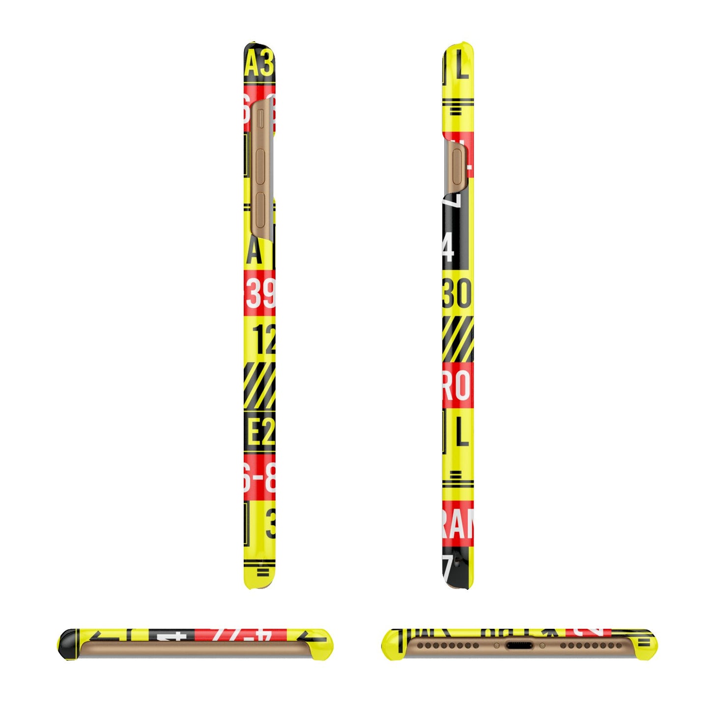 Runway Signs Apple iPhone 7 Plus 3D Wrap Snap Case Angled Images