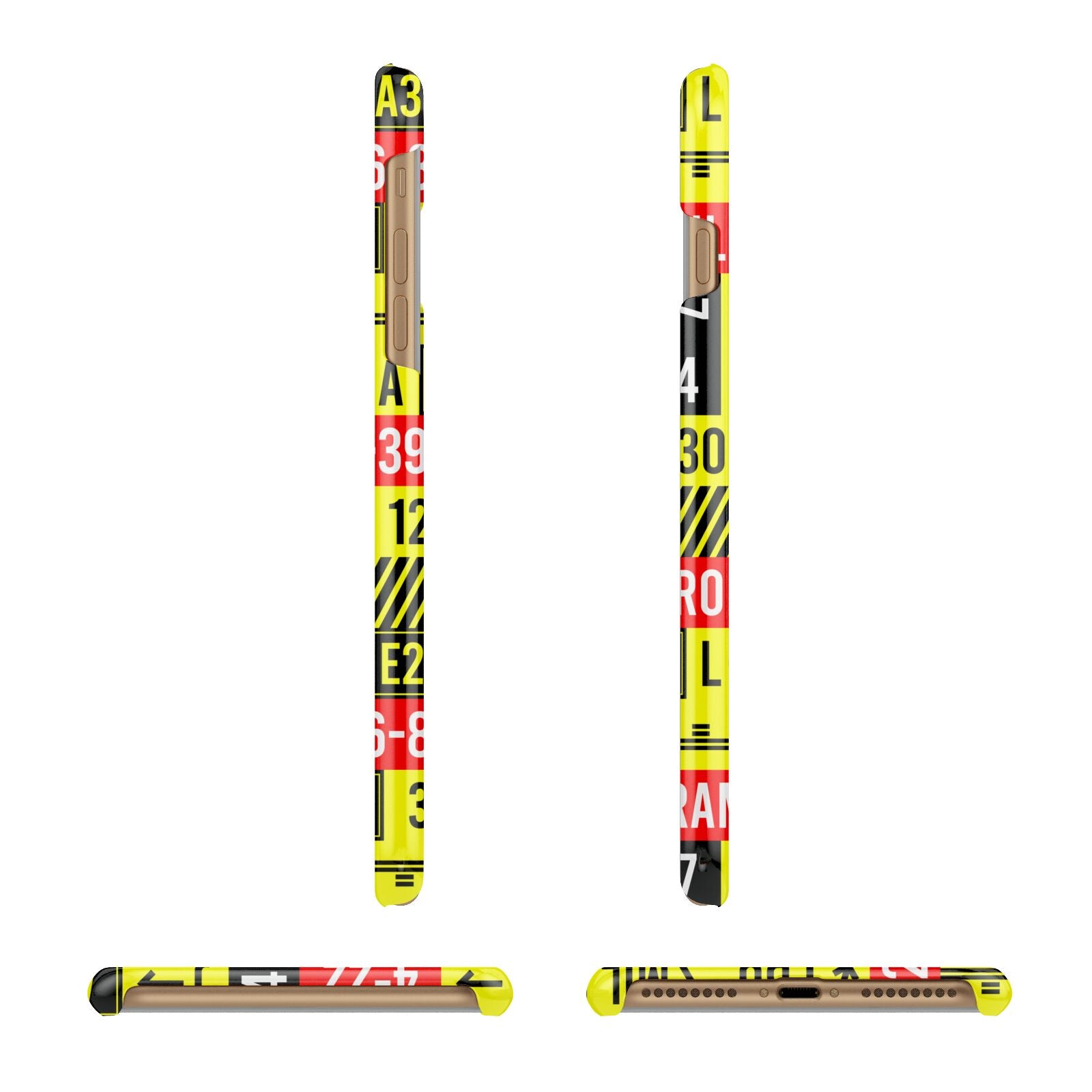 Runway Signs Apple iPhone 7 Plus 3D Wrap Snap Case Angled Images