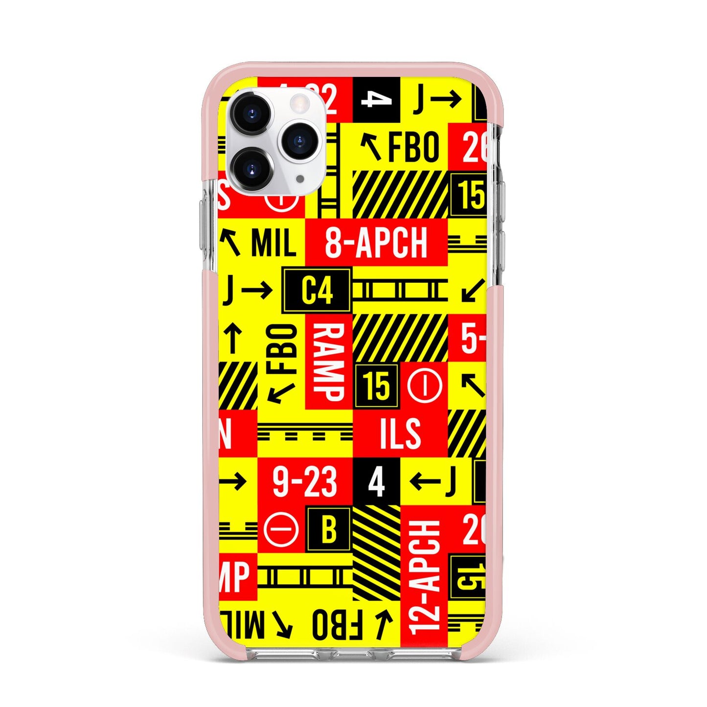 Runway Signs iPhone 11 Pro Max Impact Pink Edge Case