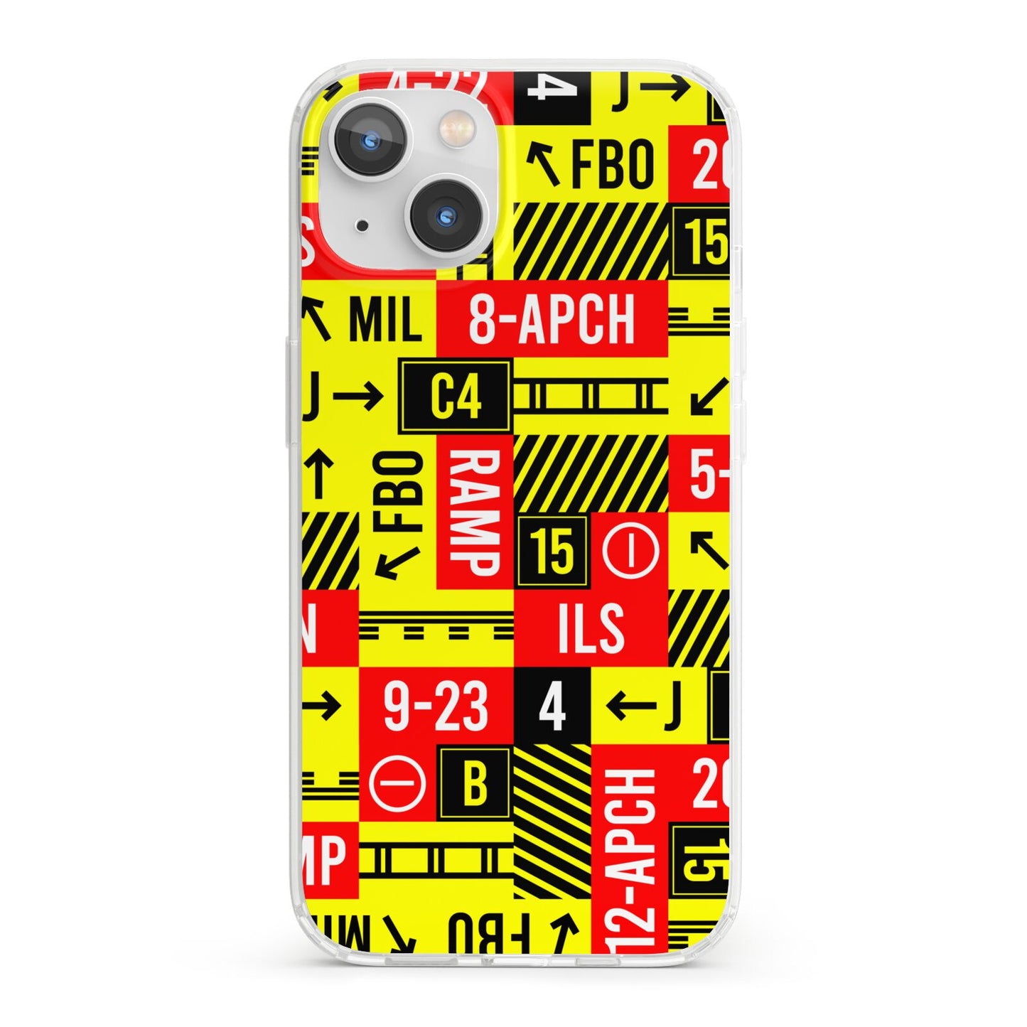Runway Signs iPhone 13 Clear Bumper Case