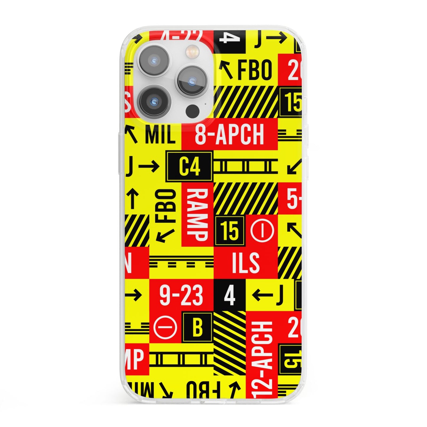 Runway Signs iPhone 13 Pro Max Clear Bumper Case