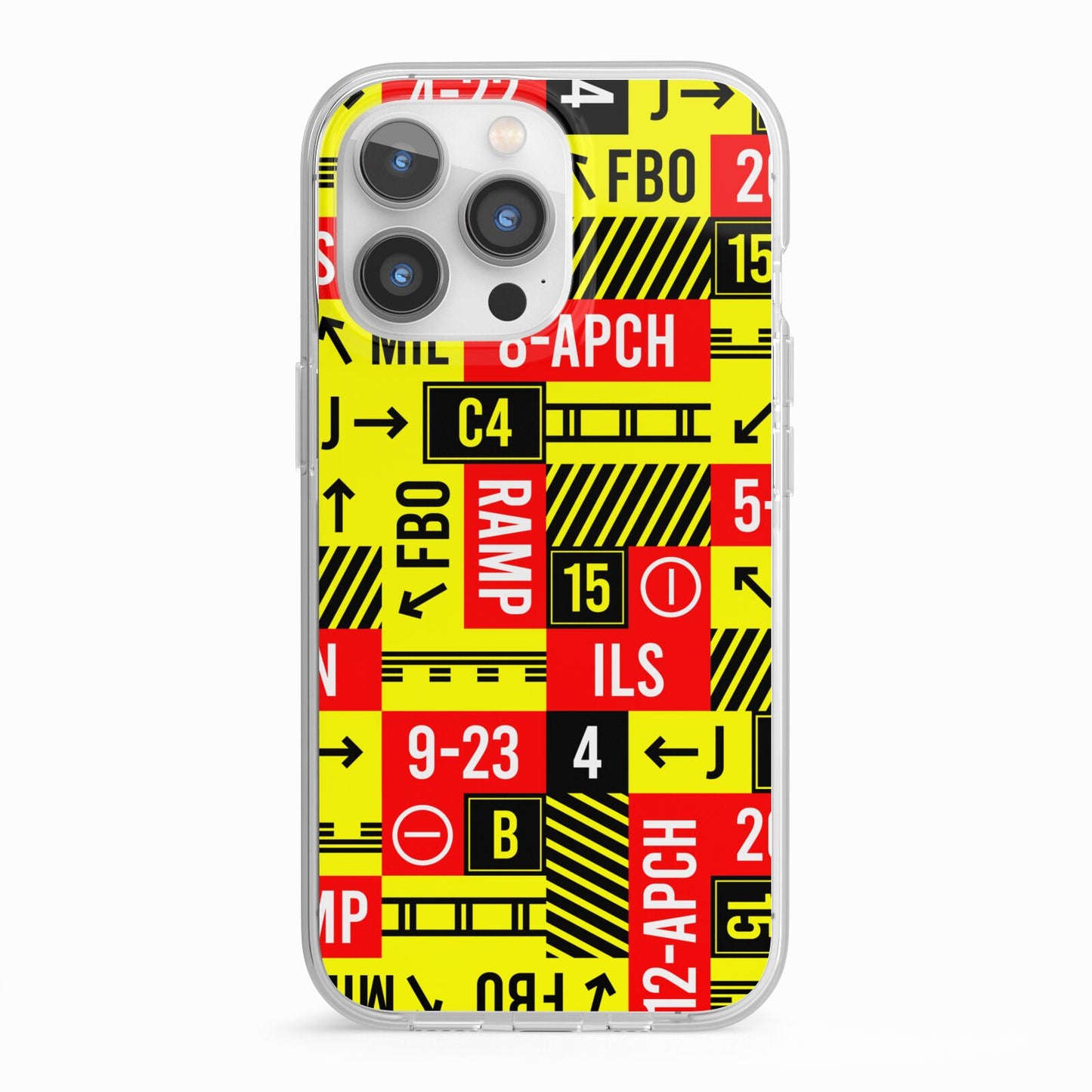 Runway Signs iPhone 13 Pro TPU Impact Case with White Edges