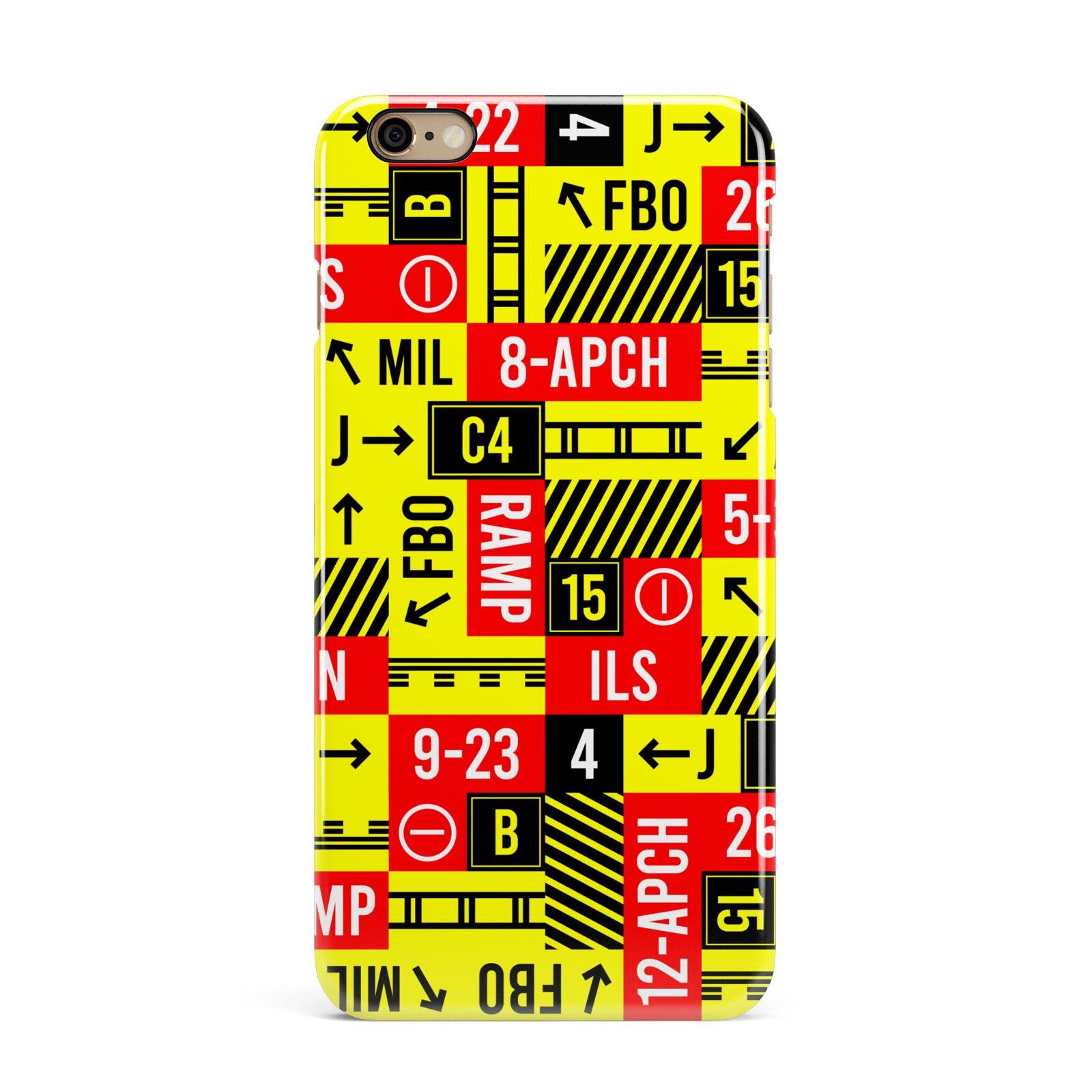 Runway Signs iPhone 6 Plus 3D Snap Case on Gold Phone