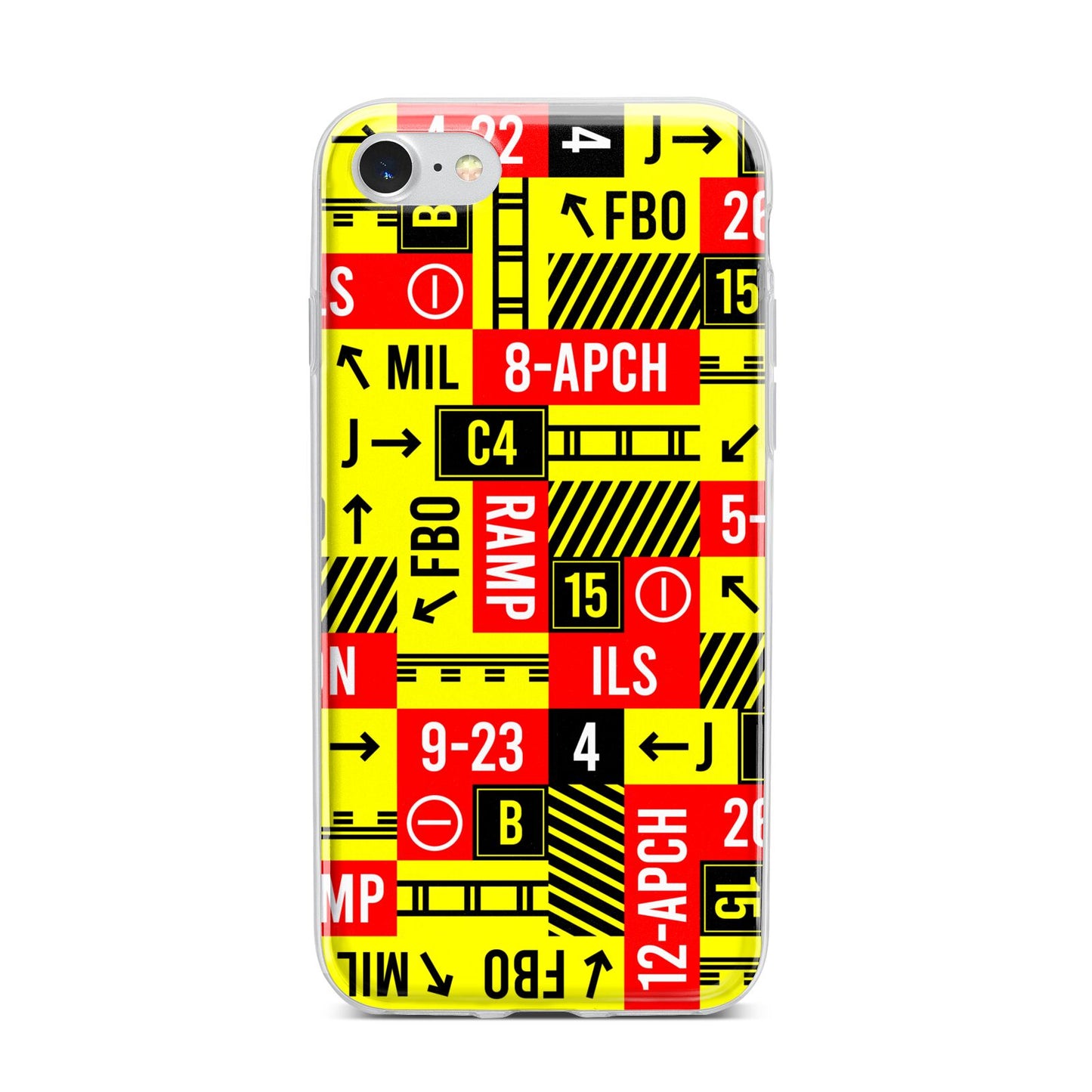 Runway Signs iPhone 7 Bumper Case on Silver iPhone