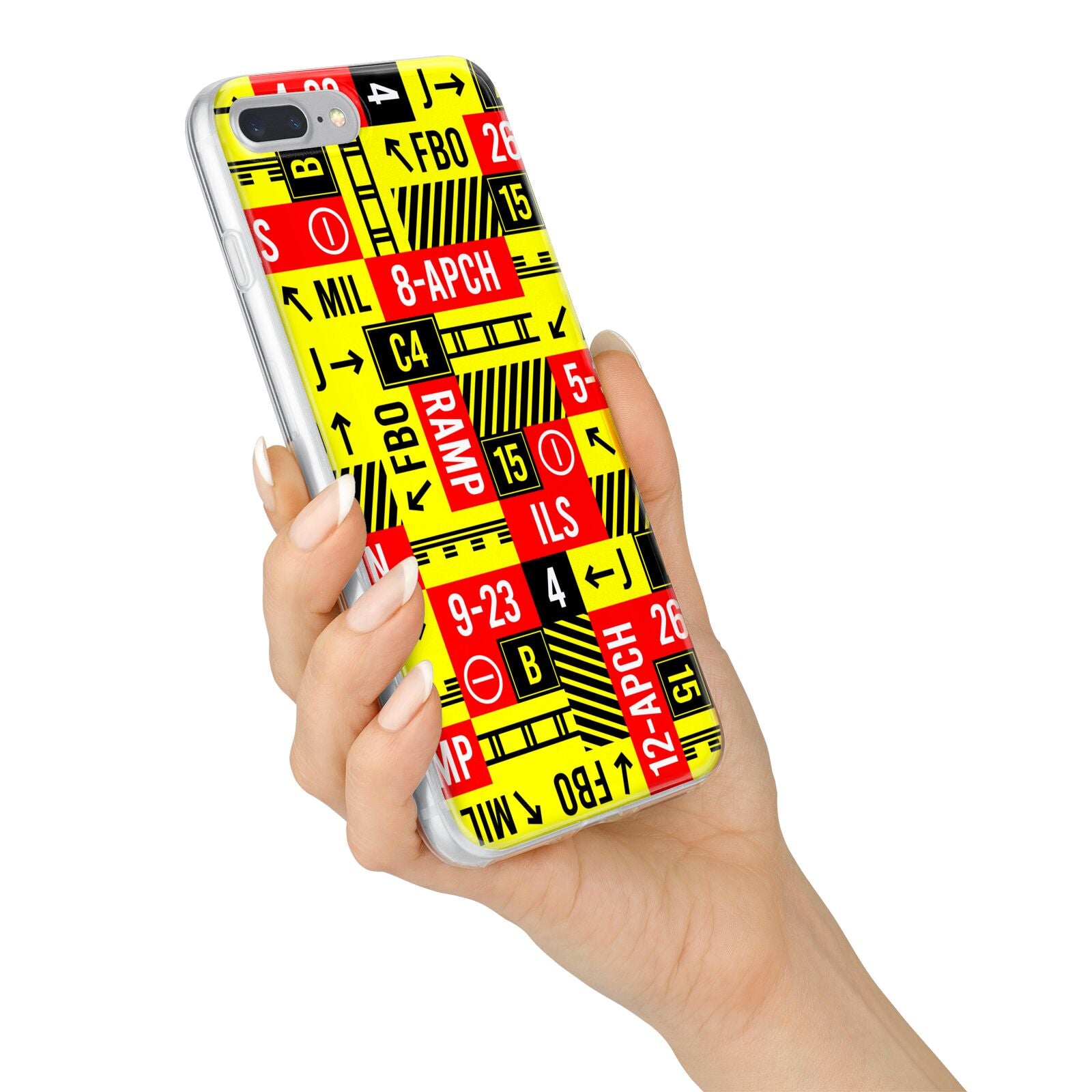 Runway Signs iPhone 7 Plus Bumper Case on Silver iPhone Alternative Image