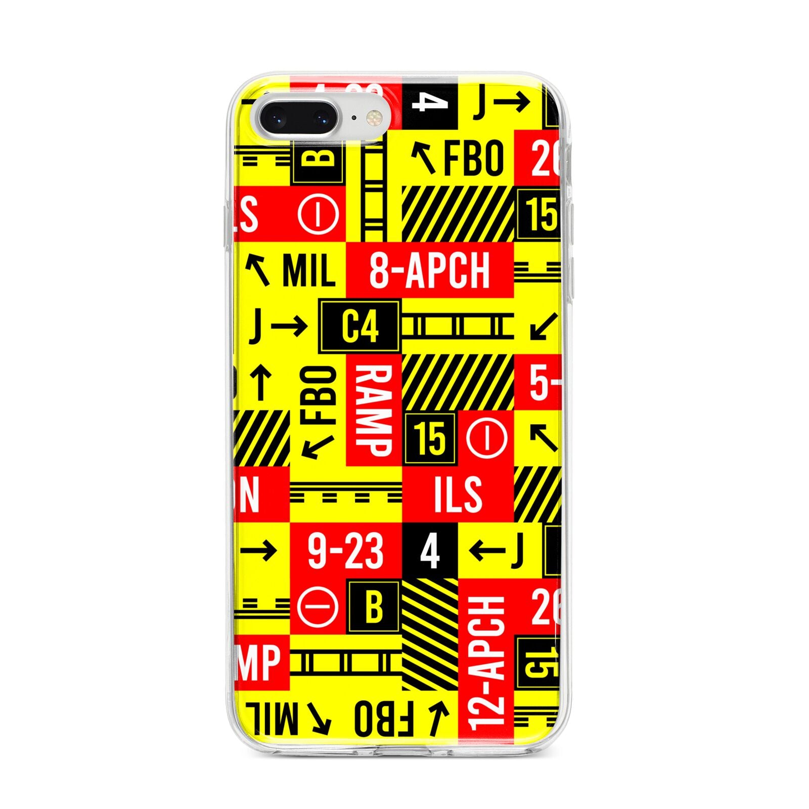 Runway Signs iPhone 8 Plus Bumper Case on Silver iPhone