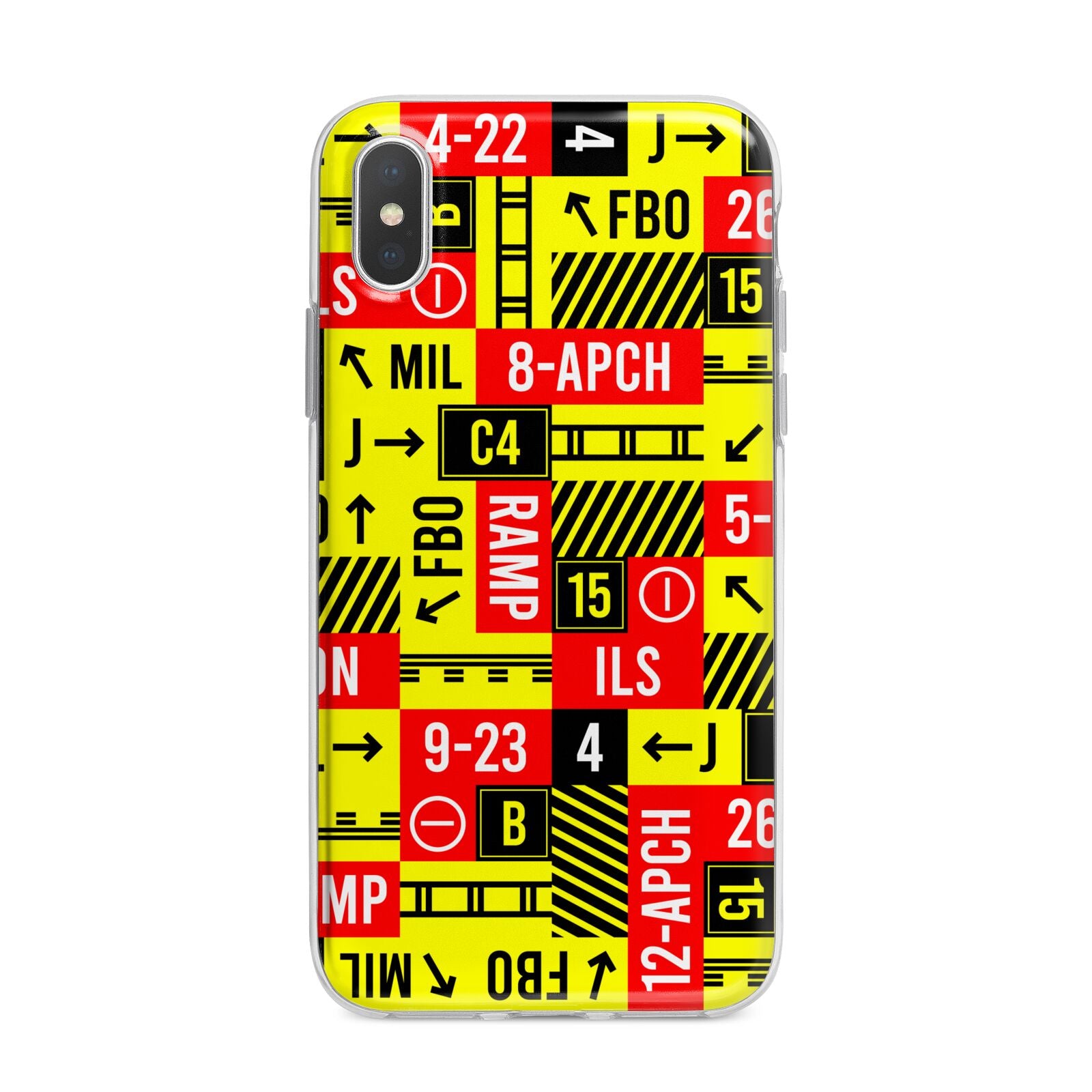Runway Signs iPhone X Bumper Case on Silver iPhone Alternative Image 1
