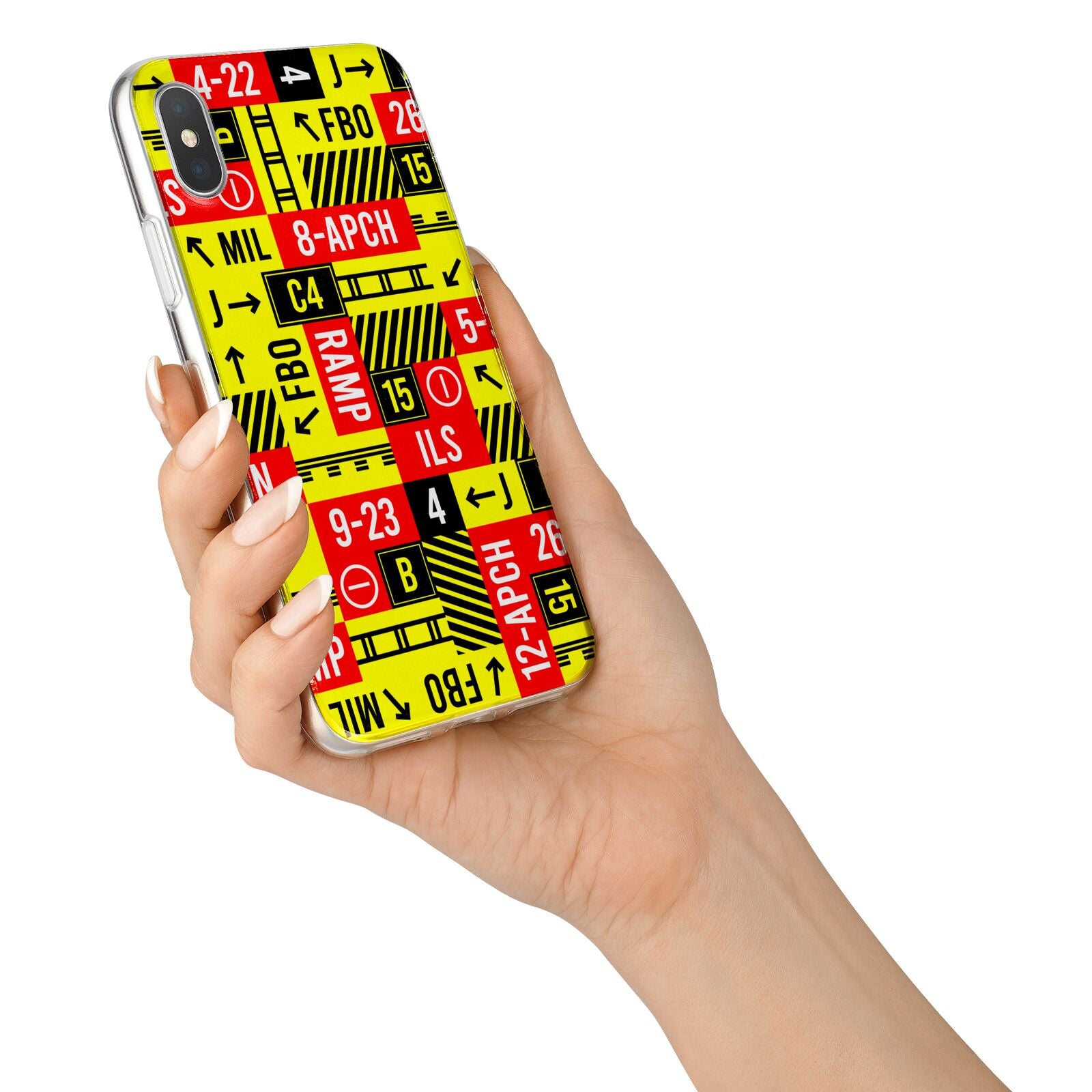 Runway Signs iPhone X Bumper Case on Silver iPhone Alternative Image 2