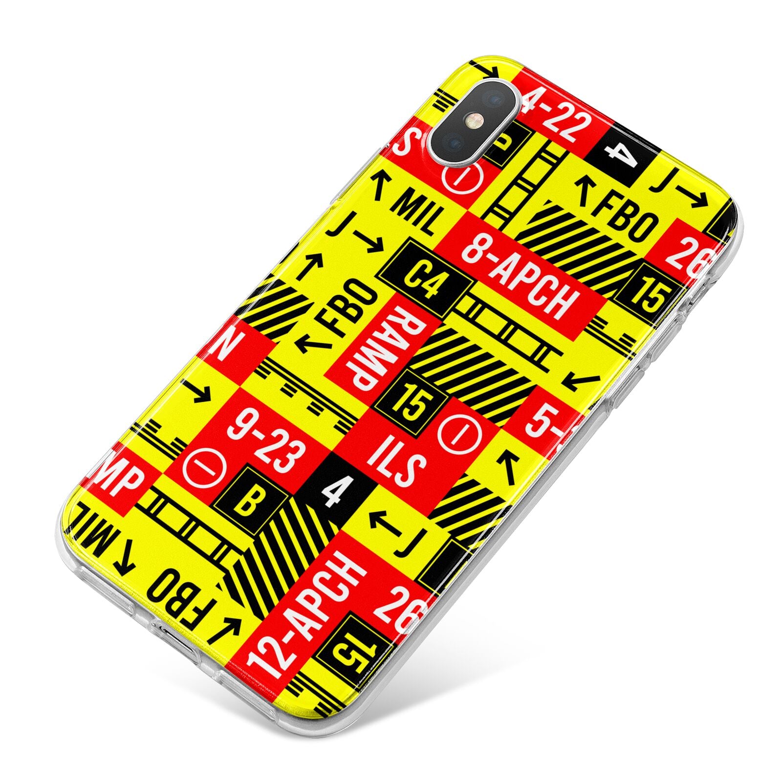 Runway Signs iPhone X Bumper Case on Silver iPhone