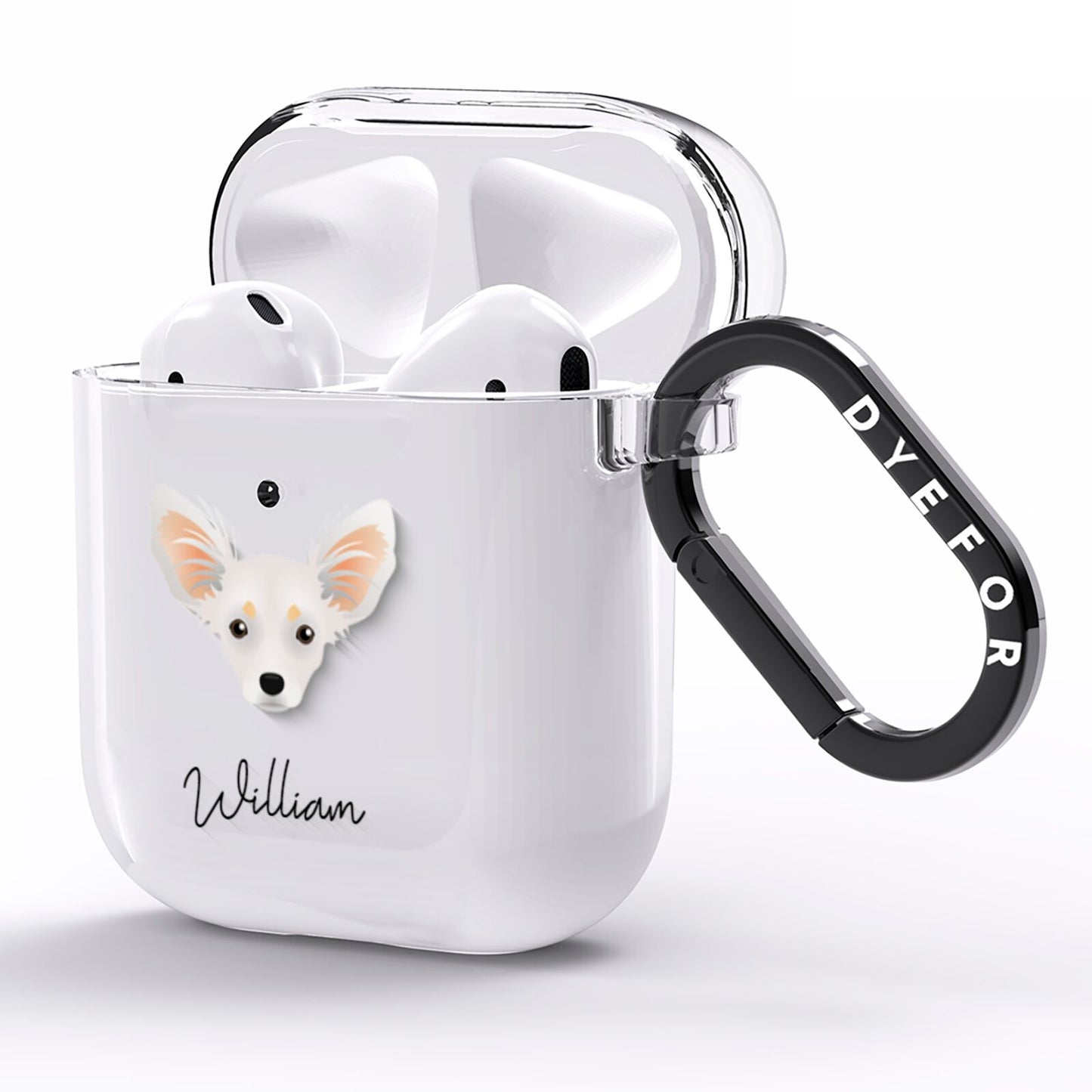 Russian Toy Personalised AirPods Clear Case Side Image
