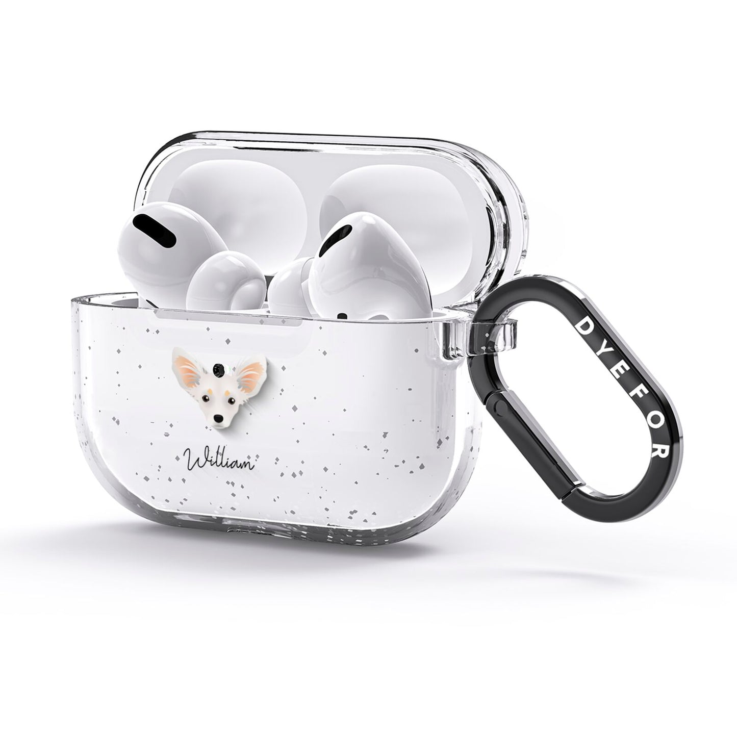 Russian Toy Personalised AirPods Glitter Case 3rd Gen Side Image