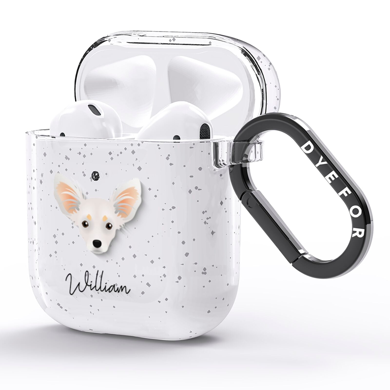 Russian Toy Personalised AirPods Glitter Case Side Image