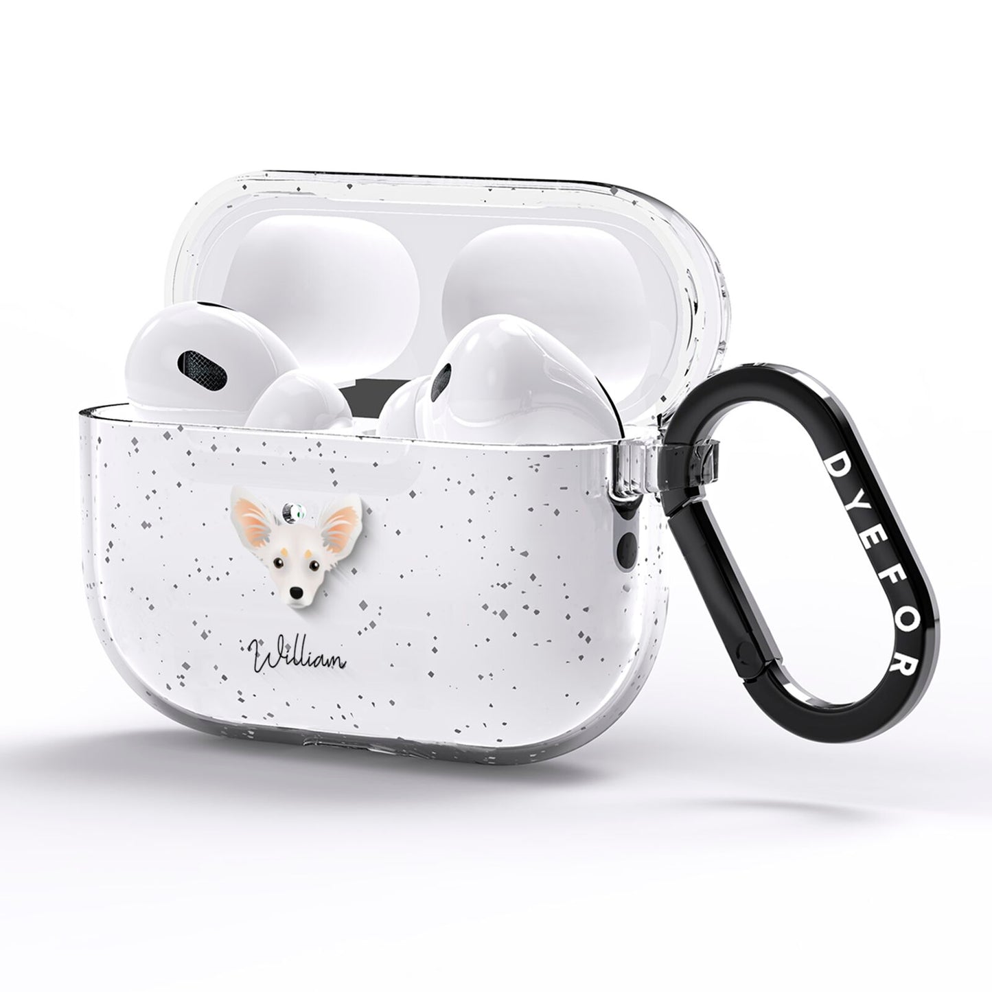 Russian Toy Personalised AirPods Pro Glitter Case Side Image