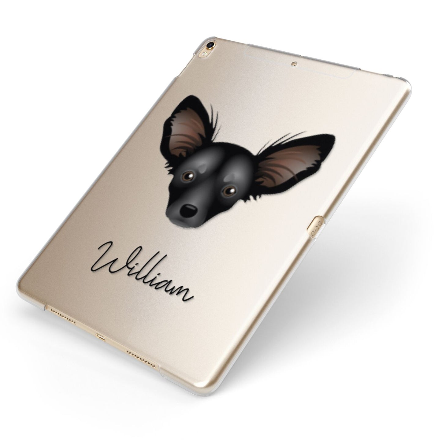 Russian Toy Personalised Apple iPad Case on Gold iPad Side View