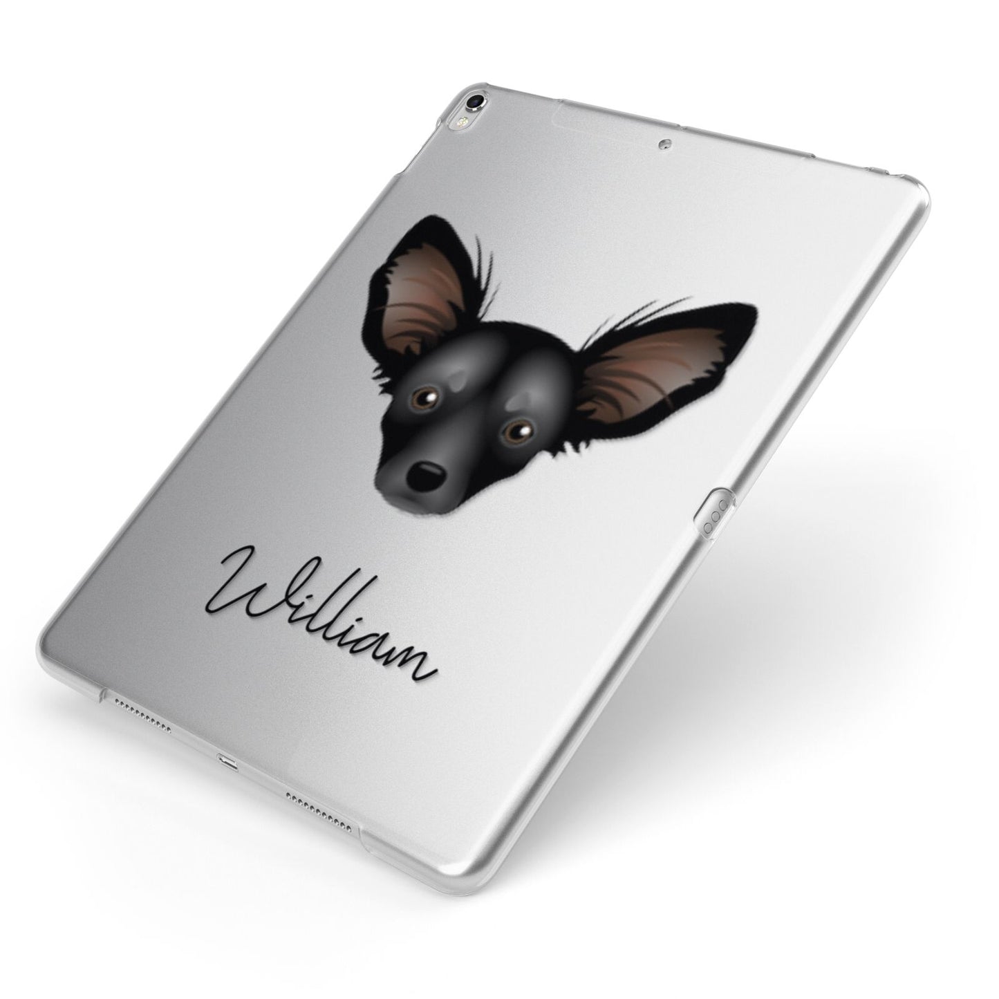 Russian Toy Personalised Apple iPad Case on Silver iPad Side View