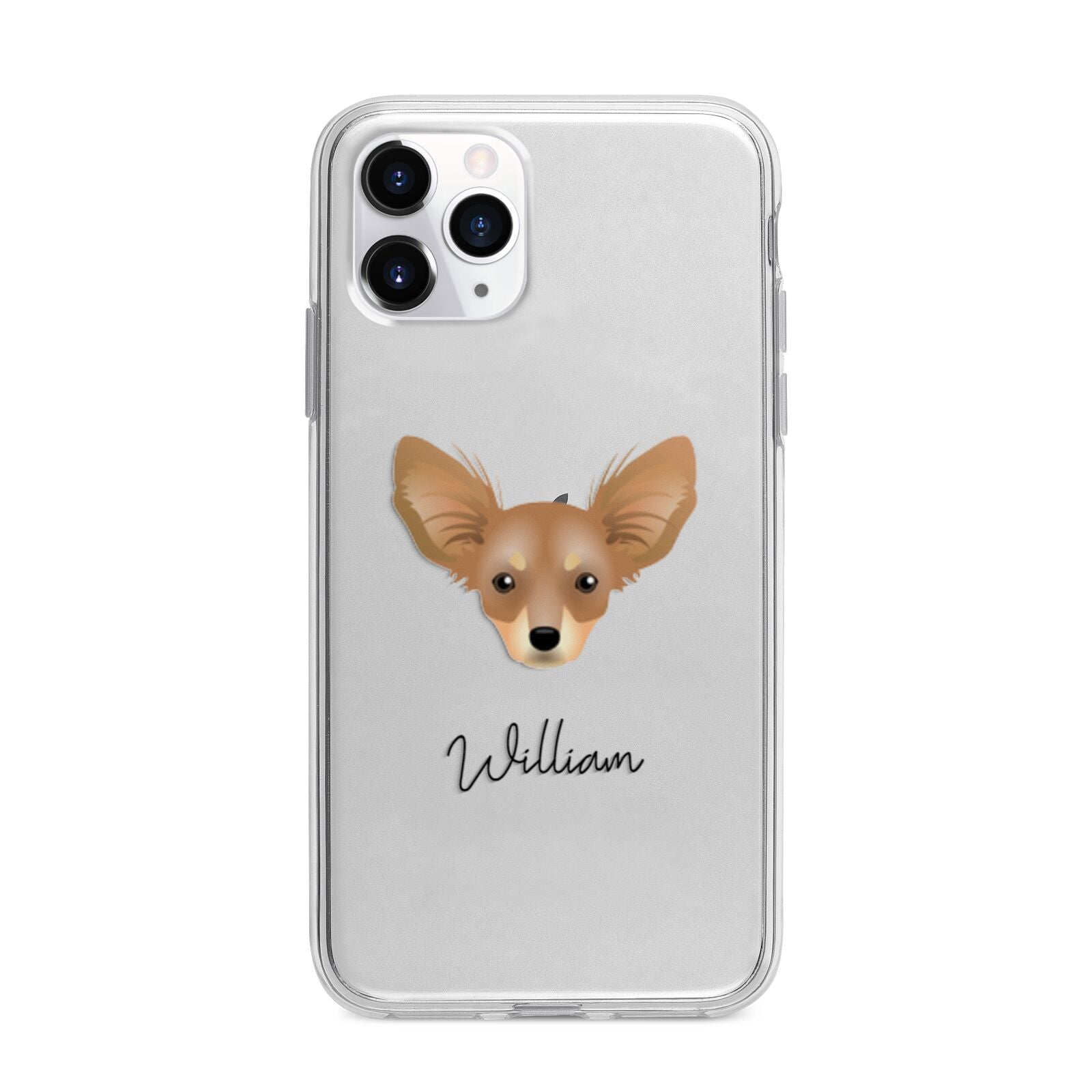 Russian Toy Personalised Apple iPhone 11 Pro Max in Silver with Bumper Case