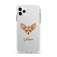 Russian Toy Personalised Apple iPhone 11 Pro Max in Silver with White Impact Case