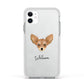Russian Toy Personalised Apple iPhone 11 in White with White Impact Case