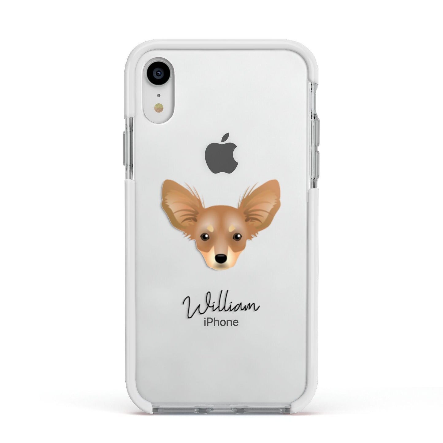 Russian Toy Personalised Apple iPhone XR Impact Case White Edge on Silver Phone