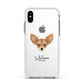 Russian Toy Personalised Apple iPhone Xs Impact Case White Edge on Silver Phone