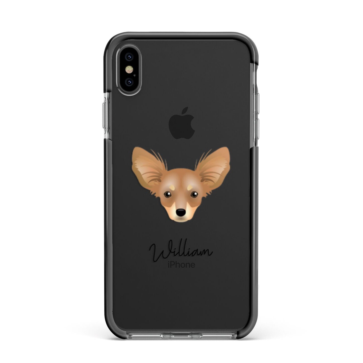 Russian Toy Personalised Apple iPhone Xs Max Impact Case Black Edge on Black Phone