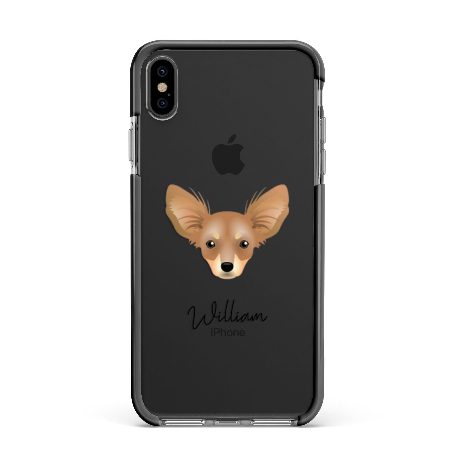 Russian Toy Personalised Apple iPhone Xs Max Impact Case Black Edge on Black Phone