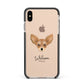Russian Toy Personalised Apple iPhone Xs Max Impact Case Black Edge on Gold Phone