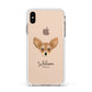 Russian Toy Personalised Apple iPhone Xs Max Impact Case White Edge on Gold Phone