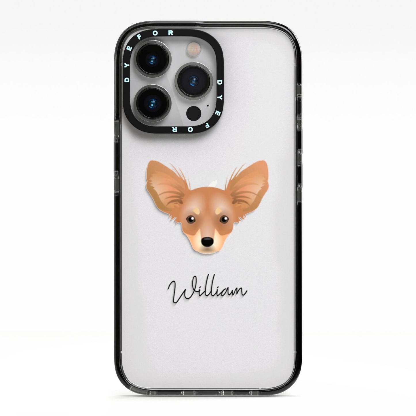 Russian Toy Personalised iPhone 13 Pro Black Impact Case on Silver phone