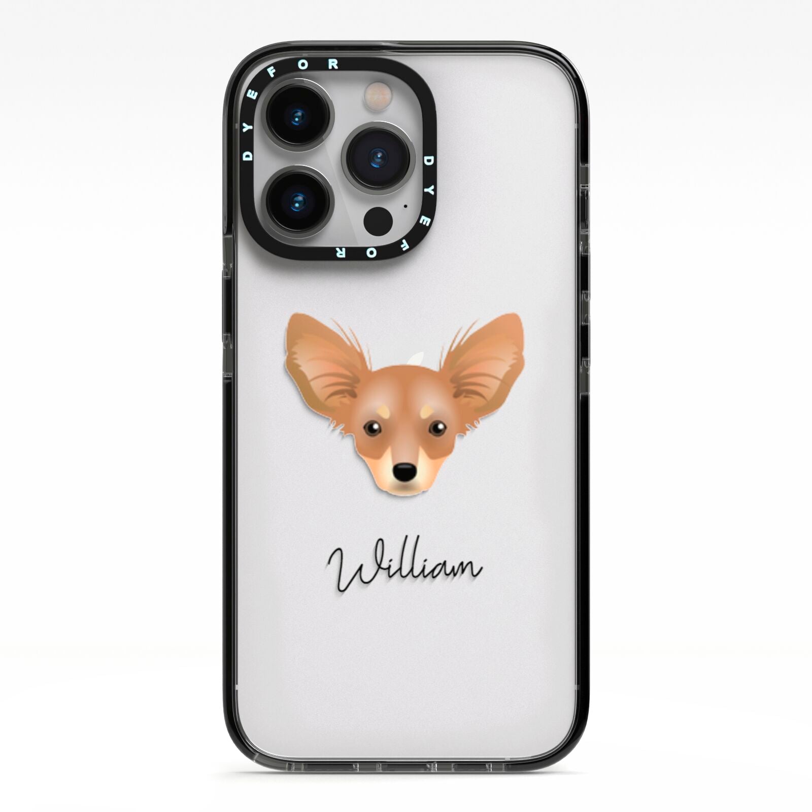 Russian Toy Personalised iPhone 13 Pro Black Impact Case on Silver phone