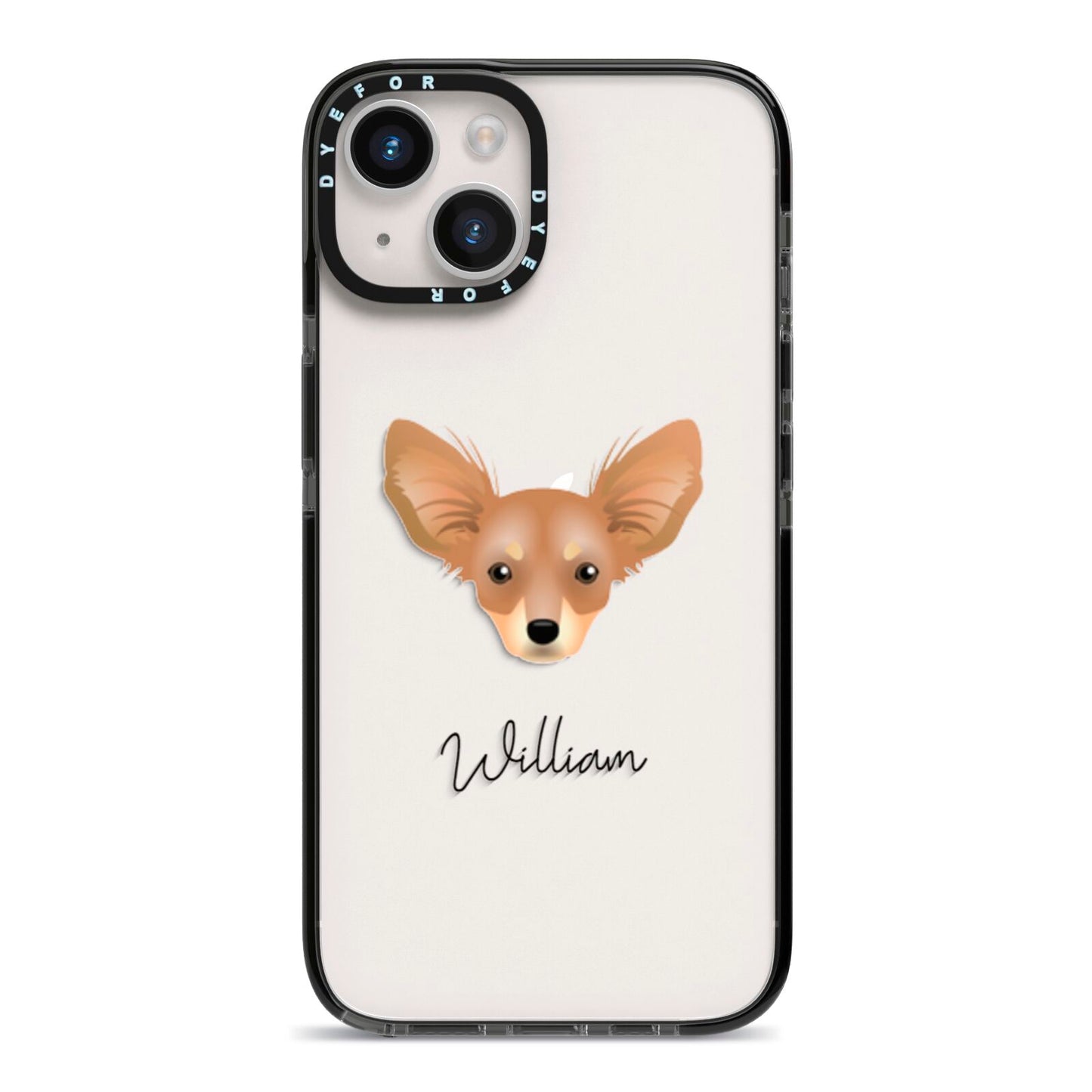 Russian Toy Personalised iPhone 14 Black Impact Case on Silver phone