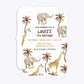 Safari Personalised Happy Birthday Bracket Invitation Matte Paper Front and Back Image