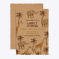 Safari Personalised Happy Birthday Deckle Invitation Kraft Front and Back Image