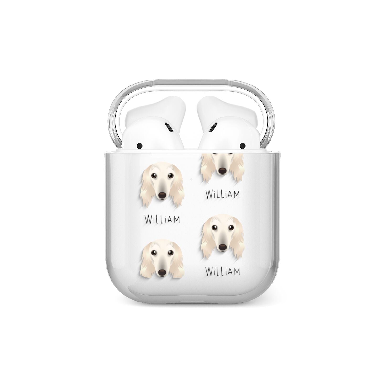 Saluki Icon with Name AirPods Case