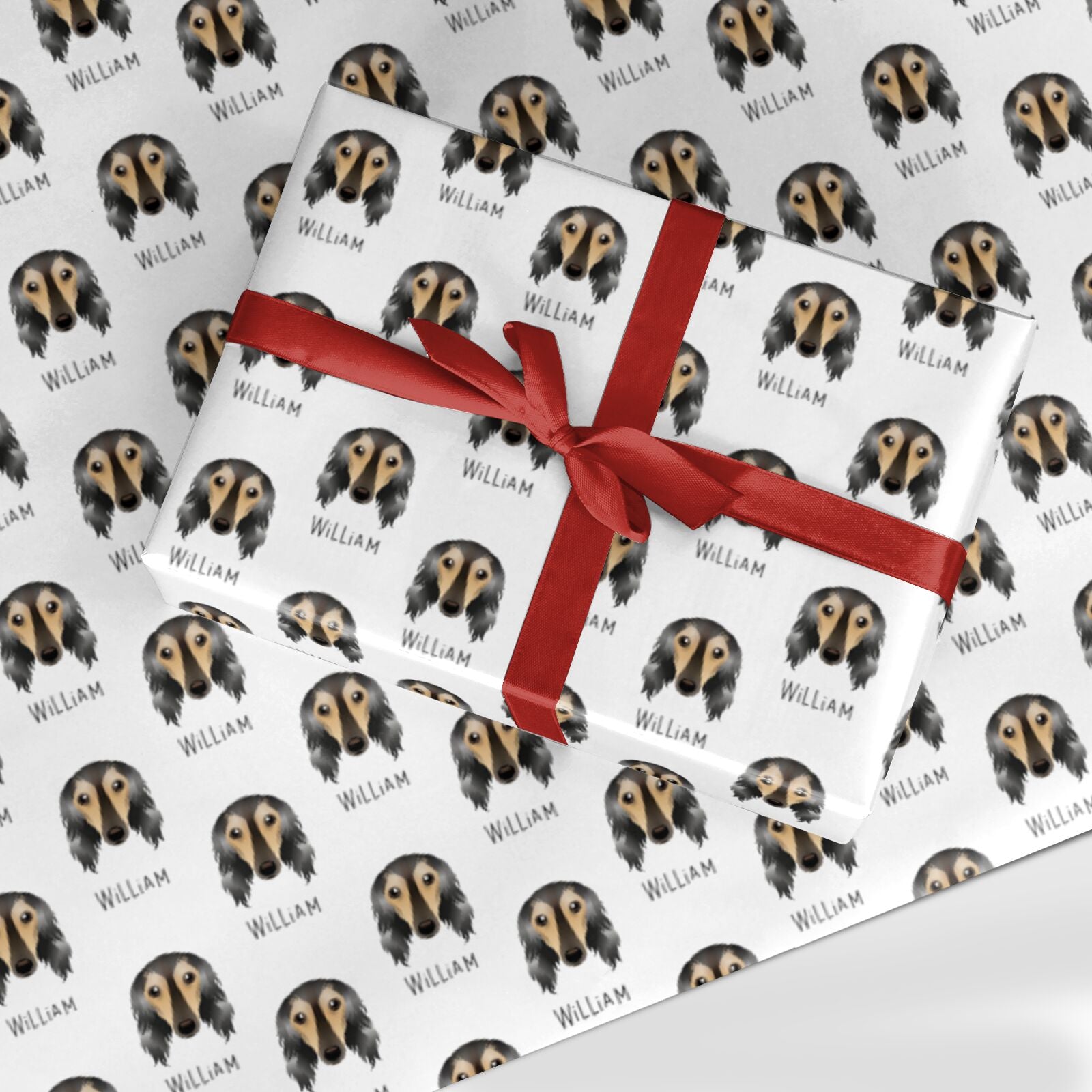 Saluki Icon with Name Custom Wrapping Paper