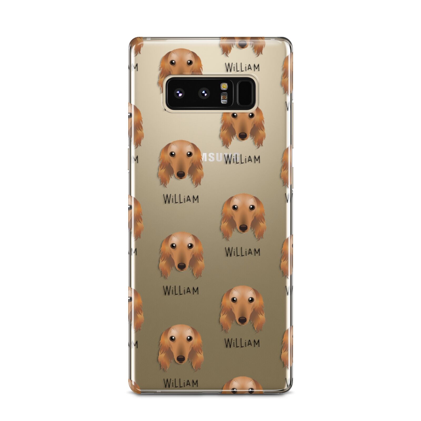Saluki Icon with Name Samsung Galaxy Note 8 Case