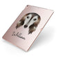 Saluki Personalised Apple iPad Case on Rose Gold iPad Side View