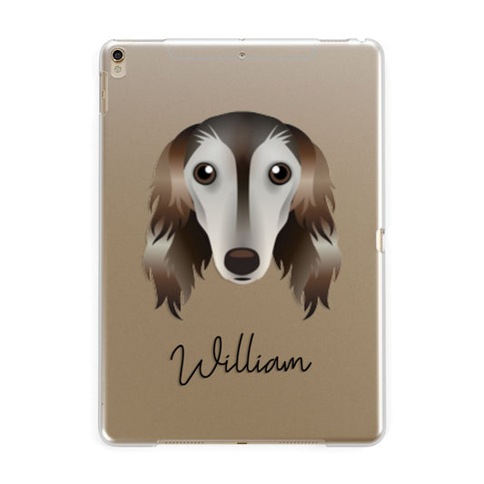 Saluki Personalised Apple iPad Gold Case