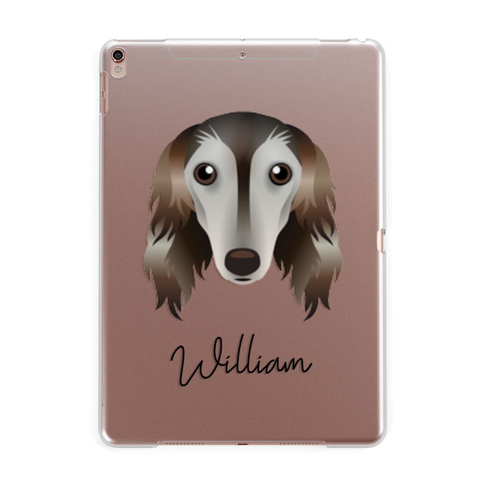 Saluki Personalised Apple iPad Rose Gold Case